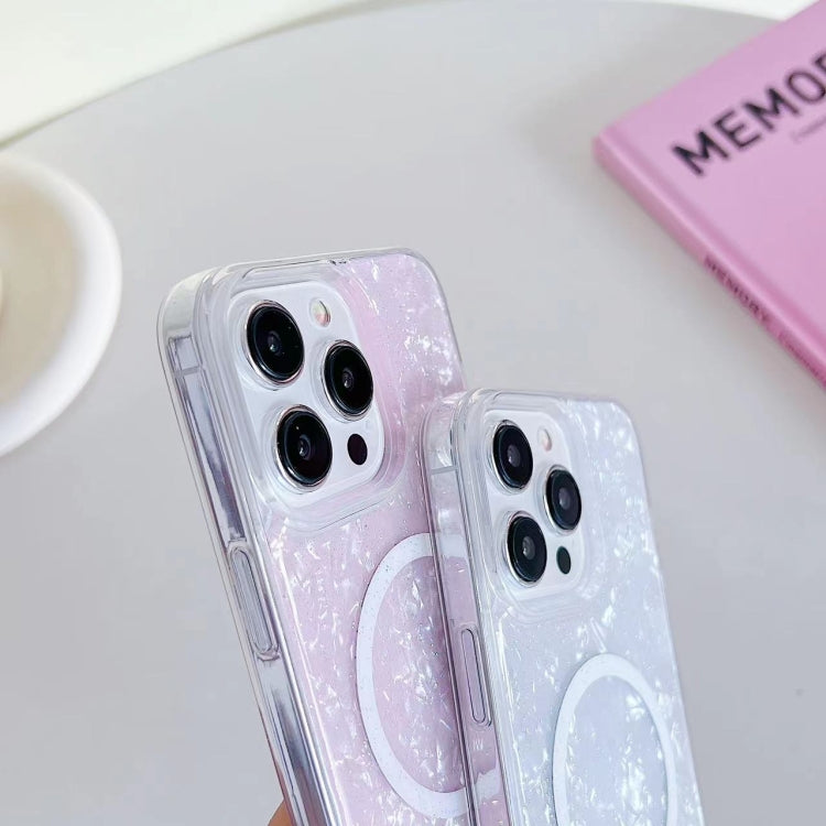 For iPhone 15 Plus Shell Texture MagSafe TPU Phone Case(Pink) - iPhone 15 Plus Cases by buy2fix | Online Shopping UK | buy2fix