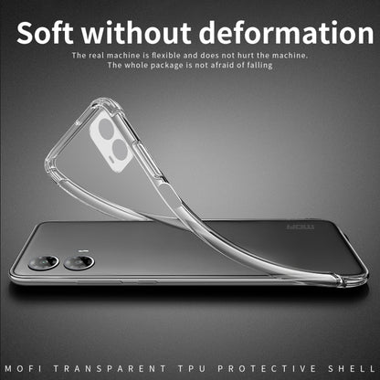 For Motorola Moto G34 MOFI Ming Series Ultra-thin TPU Phone Case(Transparent) - Motorola Cases by MOFI | Online Shopping UK | buy2fix