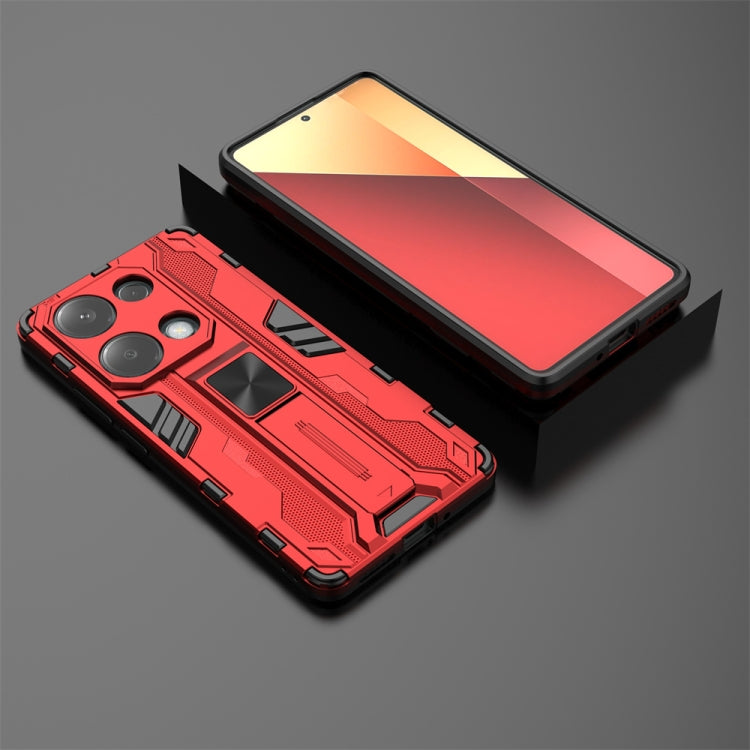 For  Redmi Note 13 Pro 4G Supersonic Armor PC Hybrid TPU Phone Case(Red) - Note 13 Pro Cases by buy2fix | Online Shopping UK | buy2fix