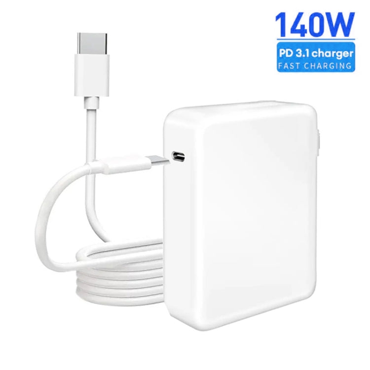 PD3.1 140W USB-C PD Laptop Power Adapter + 2m 5A USB-C to USB-C Data Cable US Plug - Cable & Adapter by buy2fix | Online Shopping UK | buy2fix