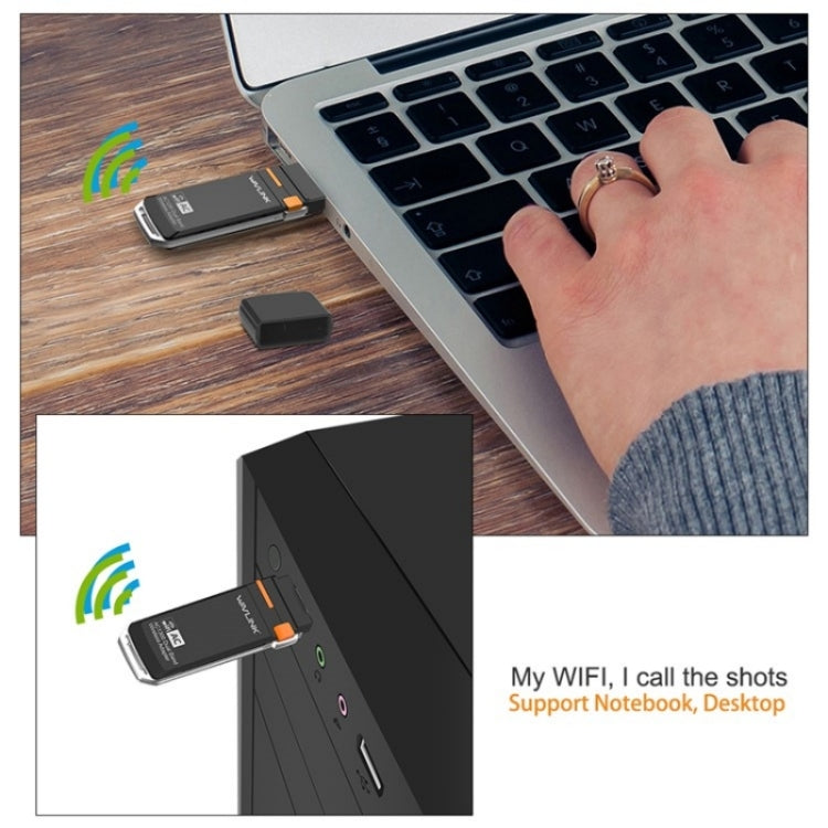 WAVLINK WN688A3D Dual Band Wireless Network Adapter AC1300 Portable USB 3.0 WiFi Dongle - USB Network Adapter by WAVLINK | Online Shopping UK | buy2fix