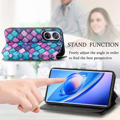 For Blackview A200 Pro CaseNeo Colorful Magnetic Leather Phone Case(Colorful Cube) - More Brand by buy2fix | Online Shopping UK | buy2fix