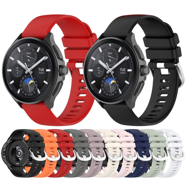 For Xiaomi Watch S3 Glossy Surface Silicone Watch Band(Red) - Watch Bands by buy2fix | Online Shopping UK | buy2fix