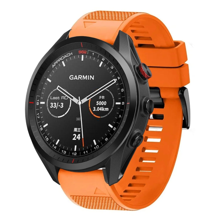 For Garmin Approach S62 22mm Quick Release Silicone Watch Band(Orange) - Watch Bands by buy2fix | Online Shopping UK | buy2fix