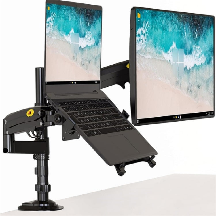 NORTH BAYOU NB H180 FP-2 Laptop Gas Spring Full Motion Dual Arm Clamp 22 - 32 inch LCD TV Monitor Desk Holder - Laptop Stand by buy2fix | Online Shopping UK | buy2fix