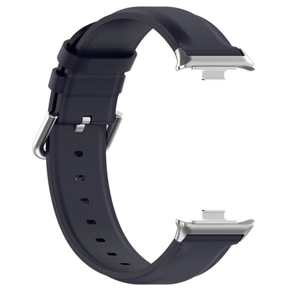 For Xiaomi Mi Band 8 Pro Round Tail Top Layer Leather Watch Band(Dark Blue) - Watch Bands by buy2fix | Online Shopping UK | buy2fix