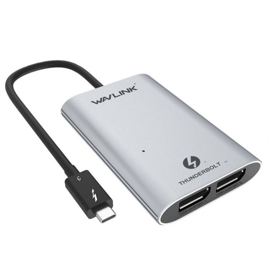 WAVLINK WL-UTA02D Thunderbolt 3 to Dual DisplayPort Adapter Converter Support 4K / 60Hz -  by WAVLINK | Online Shopping UK | buy2fix