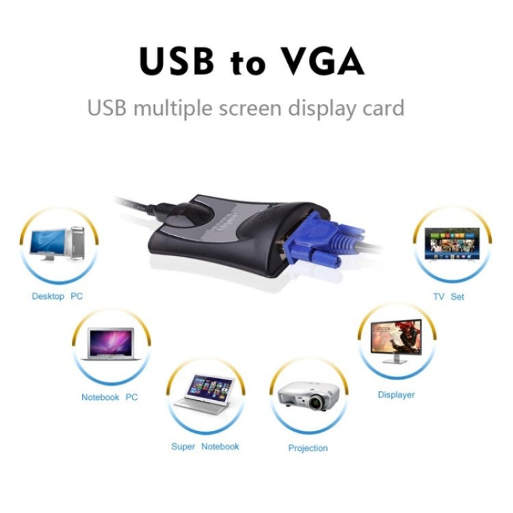 WAVLINK UG17V2 Expanded Screen Graphics Card USB to VGA Adapter Converter 1080P Multi-Display - Adapter by buy2fix | Online Shopping UK | buy2fix