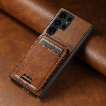 For Samsung Galaxy S24+ 5G Suteni H02 Leather Wallet Stand Back Phone Case(Brown) - Galaxy S24+ 5G Cases by Suteni | Online Shopping UK | buy2fix