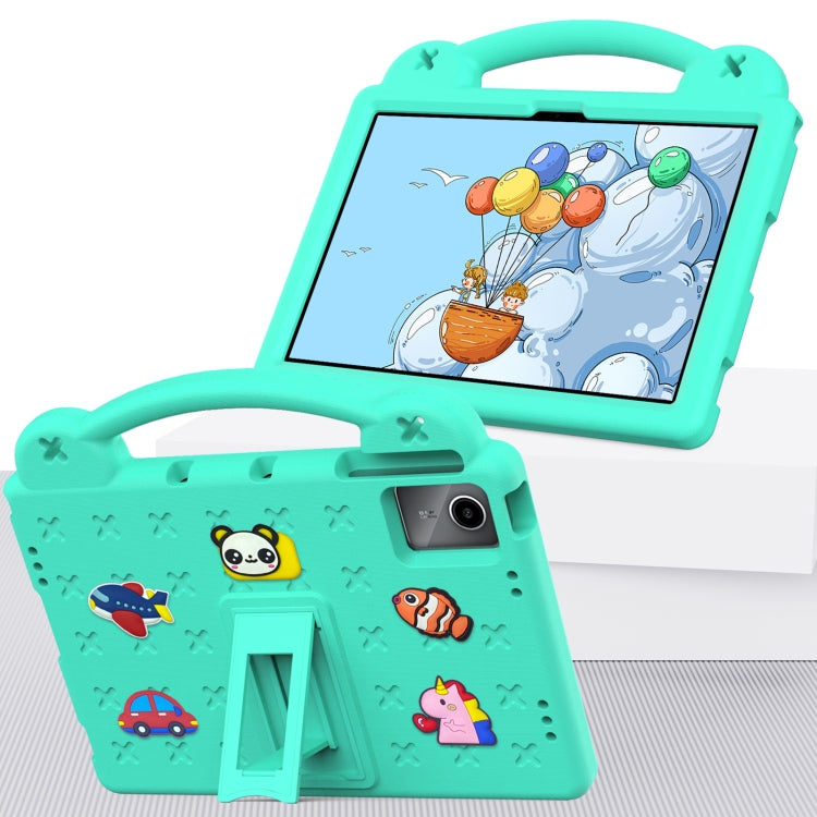 For DOOGEE T30 Pro 11 2023 Handle Kickstand Children EVA Shockproof Tablet Case(Mint Green) - Others by buy2fix | Online Shopping UK | buy2fix