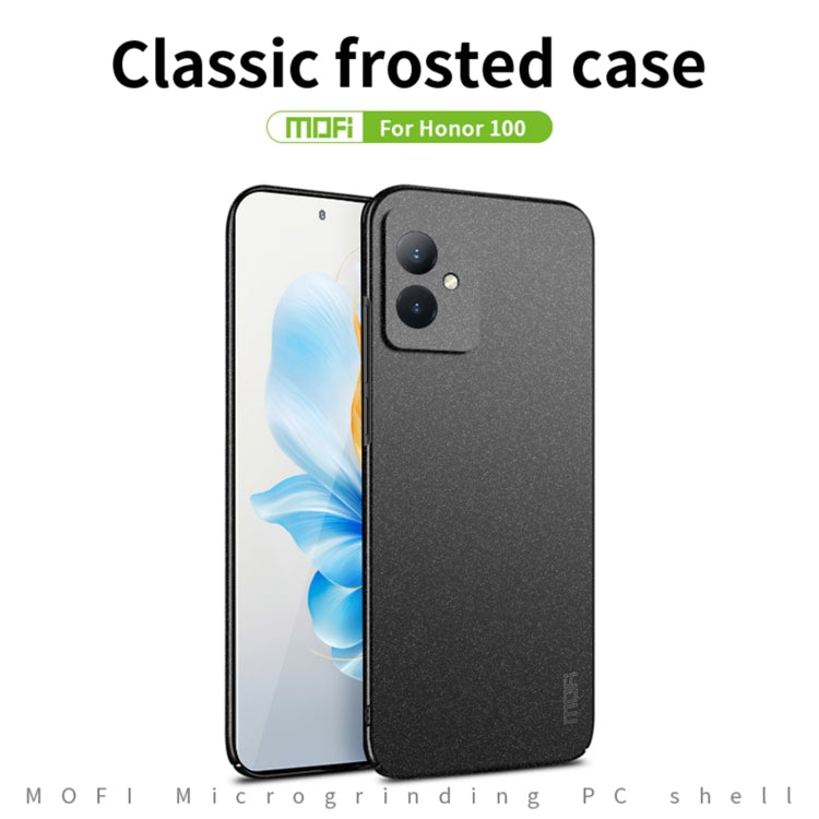 For Honor 100 MOFI Fandun Series Frosted PC Ultra-thin All-inclusive Phone Case(Gray) - Honor Cases by MOFI | Online Shopping UK | buy2fix