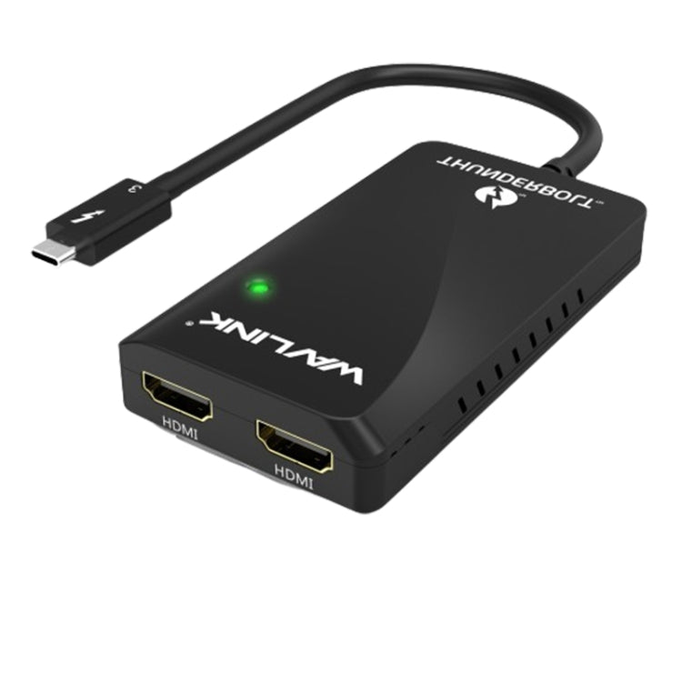 WAVLINK WL-UTA01H Type-C Thunderbolt 3 to Dual HDMI Multi-Screen Extender Splitter Adapter - Converter by WAVLINK | Online Shopping UK | buy2fix