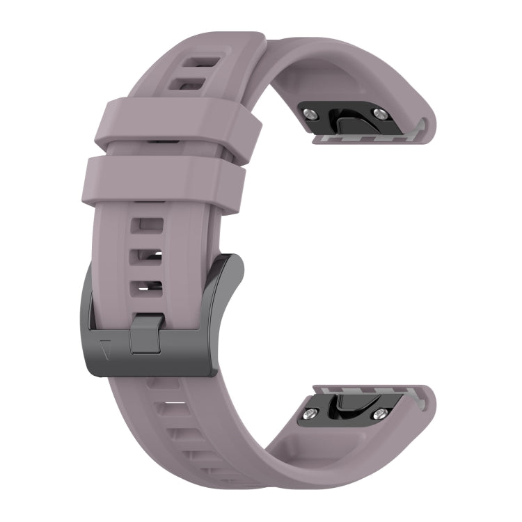 For Garmin Instinct 2 / Instinct Solid Color Black Buckle Silicone Quick Release Watch Band(Purple) - Watch Bands by buy2fix | Online Shopping UK | buy2fix