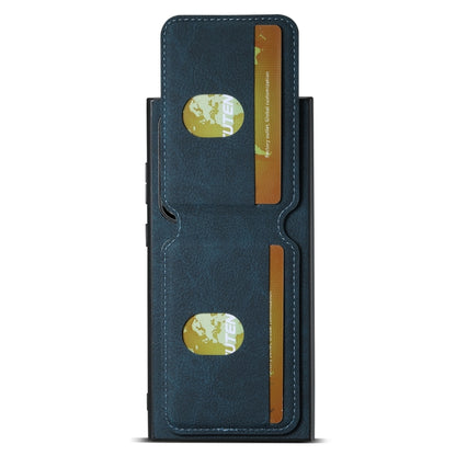 For Samsung Galaxy S24 Ultra 5G Suteni H02 Litchi Leather Card Wallet Stand Back Phone Case(Blue) - Galaxy S24 Ultra 5G Cases by Suteni | Online Shopping UK | buy2fix