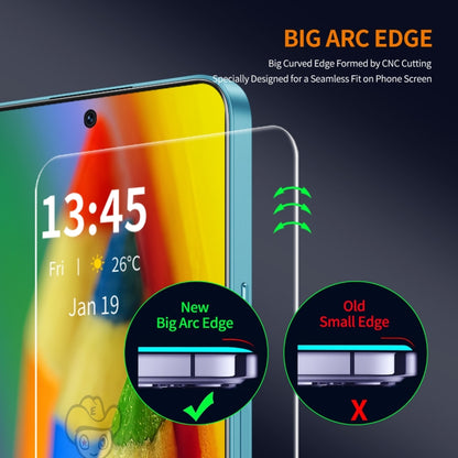 For Honor 300 5pcs ENKAY 9H Big Arc Edge High Aluminum-silicon Tempered Glass Film - Honor Tempered Glass by ENKAY | Online Shopping UK | buy2fix