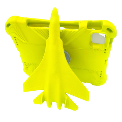 For iPad Air 11 2024 360 Rotation Aircraft Holder EVA Shockproof Tablet Case(Yellow) - iPad Air 11 2024 Cases by buy2fix | Online Shopping UK | buy2fix