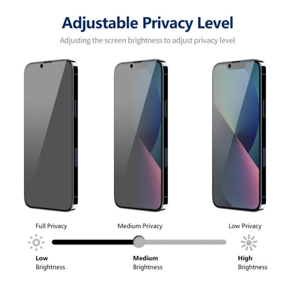 For iPhone 14 5pcs ENKAY Hat-Prince 360 Degree Anti-peeping Privacy Full Screen Tempered Glass Film - iPhone 14 Tempered Glass by ENKAY | Online Shopping UK | buy2fix