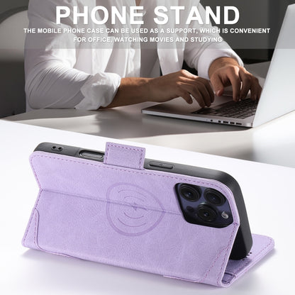 For iPhone 16 SUTENI J07 Multifunctional Horizontal Flip Magsafe Leather Phone Case(Purple) - iPhone 16 Cases by Suteni | Online Shopping UK | buy2fix