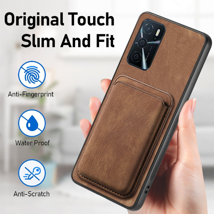 For OPPO Reno10 Pro+ Retro Leather Card Bag Magnetic Phone Case(Brown) - OPPO Cases by buy2fix | Online Shopping UK | buy2fix