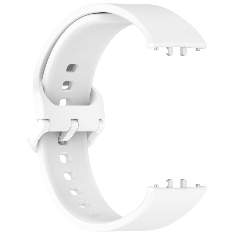 For Samsung Galaxy Fit 3 SM-R390 Solid Color Buckle Silicone Watch Band(White) - Watch Bands by buy2fix | Online Shopping UK | buy2fix