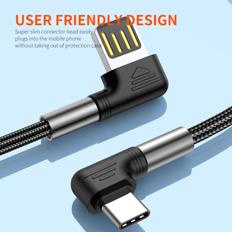 ENKAY 3A Elbow Reversible USB to Elbow Type-C Fast Charging Data Cable, Length:0.5m - USB-C & Type-C Cable by ENKAY | Online Shopping UK | buy2fix