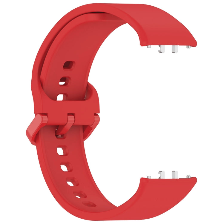 For Samsung Galaxy Fit 3 Solid Color Colorful Buckle Silicone Watch Band(Red) - Watch Bands by buy2fix | Online Shopping UK | buy2fix