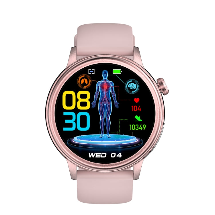 ET470 1.39 inch Color Screen Smart Watch Silicone Strap, Support Bluetooth Call / ECG(Pink) - Smart Watches by buy2fix | Online Shopping UK | buy2fix