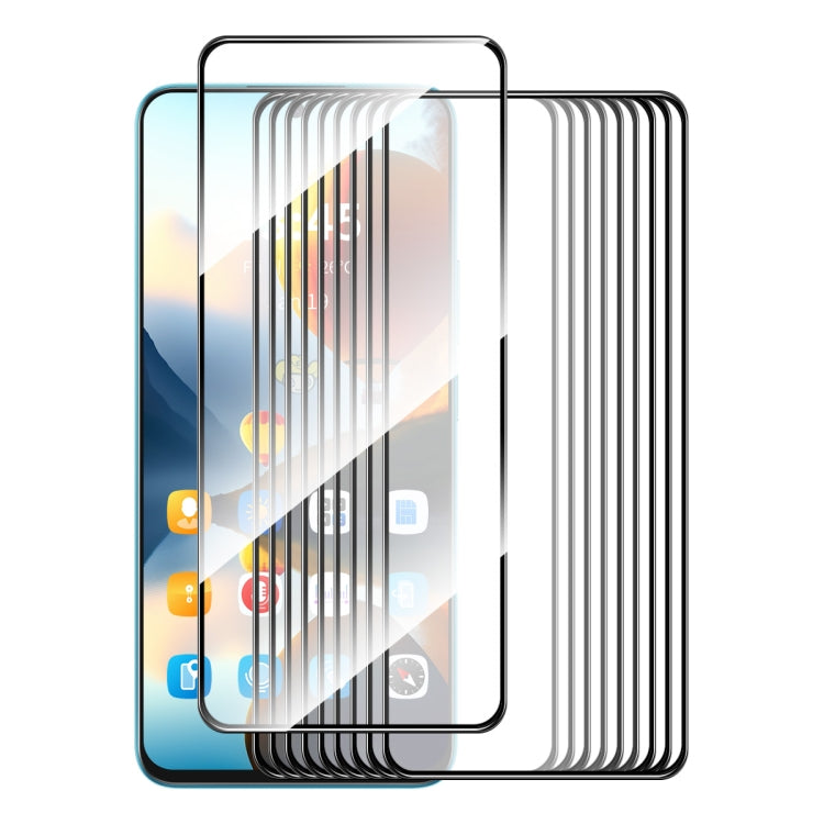 For Tecno Spark 20 Pro 10pcs ENKAY Full Glue High Aluminum-silicon Tempered Glass Film - Tecno Tempered Glass by ENKAY | Online Shopping UK | buy2fix