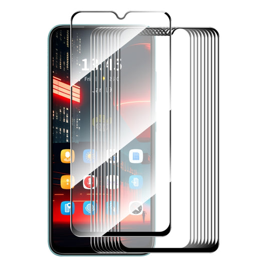 For Tecno Spark 10C 10pcs ENKAY Full Glue High Aluminum-silicon Tempered Glass Film - Tecno Tempered Glass by ENKAY | Online Shopping UK | buy2fix