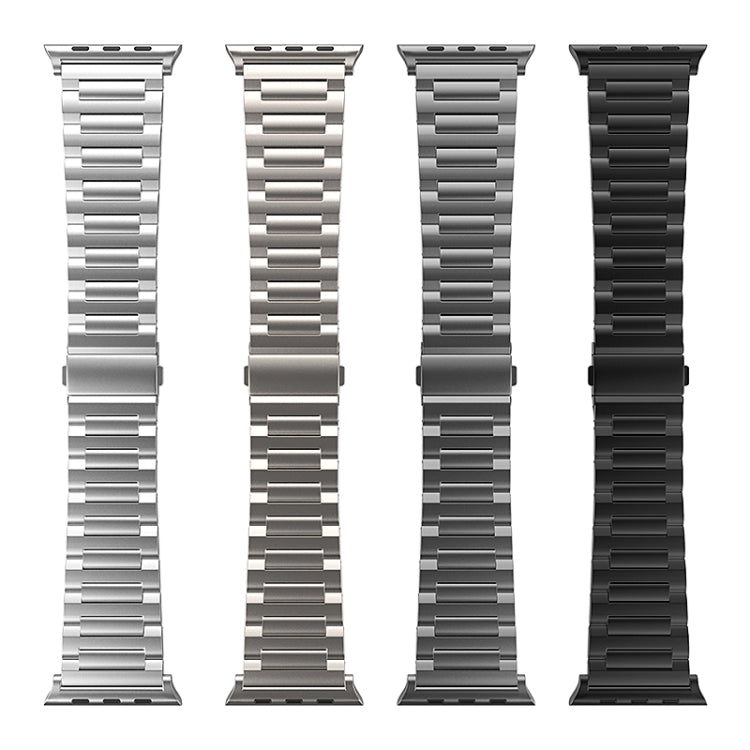 For Apple Watch Series 7 45mm I-Shaped Titanium Watch Band(Sliver) - Watch Bands by buy2fix | Online Shopping UK | buy2fix