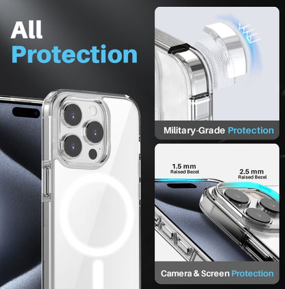 For iPhone 15 Pro NORTHJO 5 in 1 Magsafe Clear Phone Case with 2pcs Screen Film + 2pcs Rear Lens Film - iPhone 15 Pro Cases by NORTHJO | Online Shopping UK | buy2fix