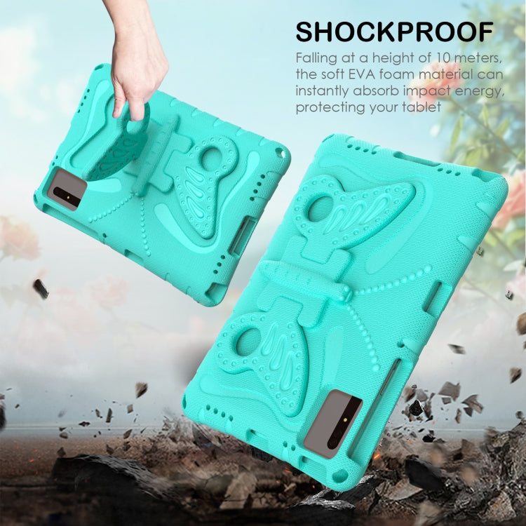 For Samsung Galaxy Tab S9 11 X710 Butterfly Bracket EVA Shockproof Tablet Case(Mint Green) - Other Galaxy Tab PC by buy2fix | Online Shopping UK | buy2fix