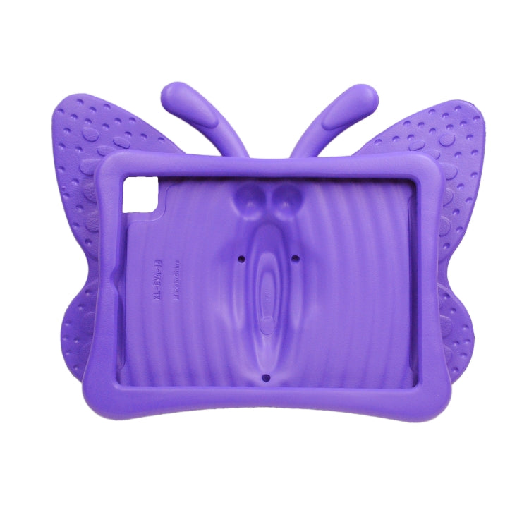 For iPad Pro 11 2024 Butterfly Bracket Kids EVA Shockproof Tablet Case(Purple) - iPad Pro 11 2024 Cases by buy2fix | Online Shopping UK | buy2fix