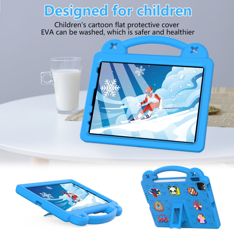 For iPad Air 11 2025 / 2024 Handle Kickstand Children EVA Shockproof Tablet Case(Sky Blue) - iPad Air 11 2025 / 2024 Cases by buy2fix | Online Shopping UK | buy2fix