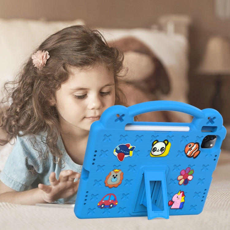 For iPad Air 11 2025 / 2024 Handle Kickstand Children EVA Shockproof Tablet Case(Sky Blue) - iPad Air 11 2025 / 2024 Cases by buy2fix | Online Shopping UK | buy2fix