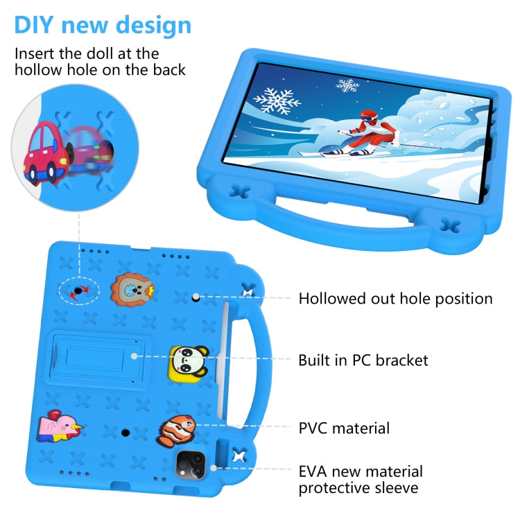 For iPad Air 11 2025 / 2024 Handle Kickstand Children EVA Shockproof Tablet Case(Sky Blue) - iPad Air 11 2025 / 2024 Cases by buy2fix | Online Shopping UK | buy2fix