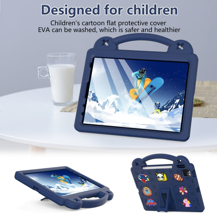 For  iPad Pro 11 2024 Handle Kickstand Children EVA Shockproof Tablet Case(Navy Blue) - iPad Pro 11 2024 Cases by buy2fix | Online Shopping UK | buy2fix