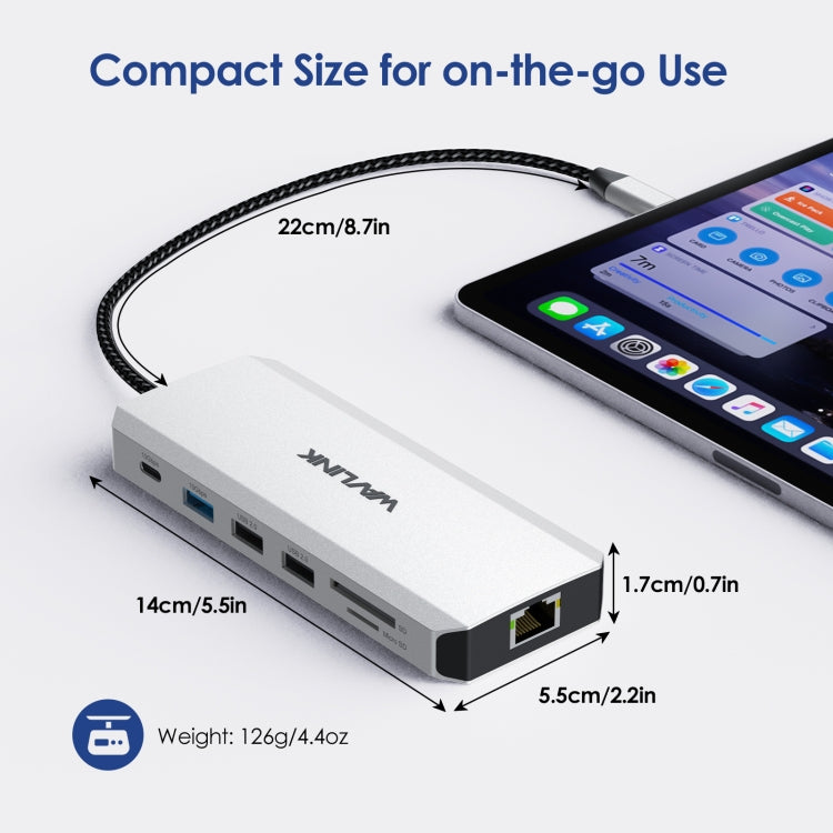 WAVLINK UMD306 12 in 1 Dual 8K Triple Monitor Multiport Adapter - USB HUB by WAVLINK | Online Shopping UK | buy2fix