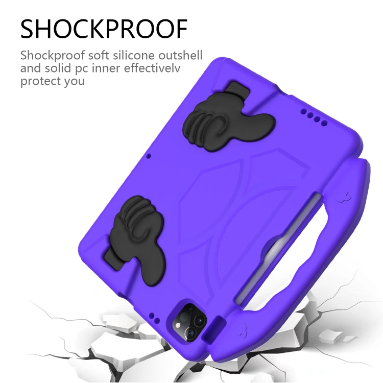 For iPad Pro 11 2024 Children EVA Shockproof Tablet Case with Thumb Bracket(Purple) - iPad Pro 11 2024 Cases by buy2fix | Online Shopping UK | buy2fix