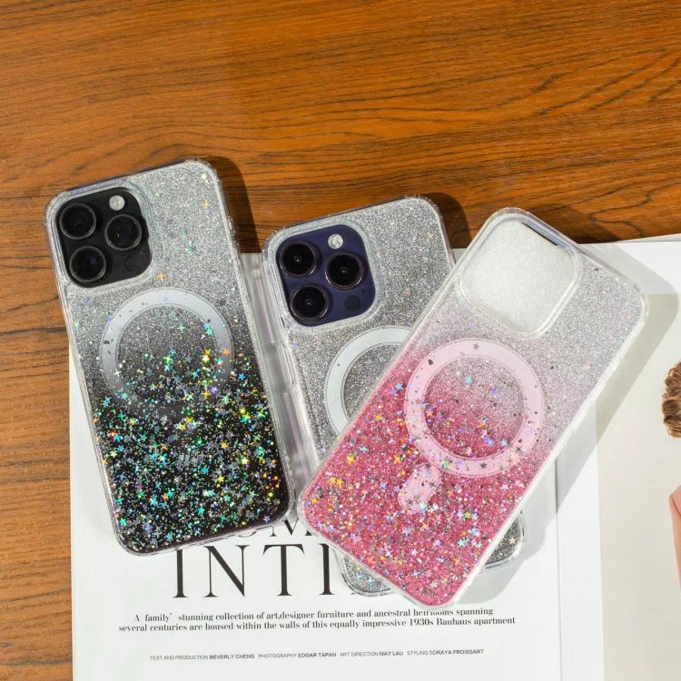 For iPhone 13 Pro Max Gradient Glitter Starry MagSafe Phone Case(Gradient Green) - iPhone 13 Pro Max Cases by buy2fix | Online Shopping UK | buy2fix