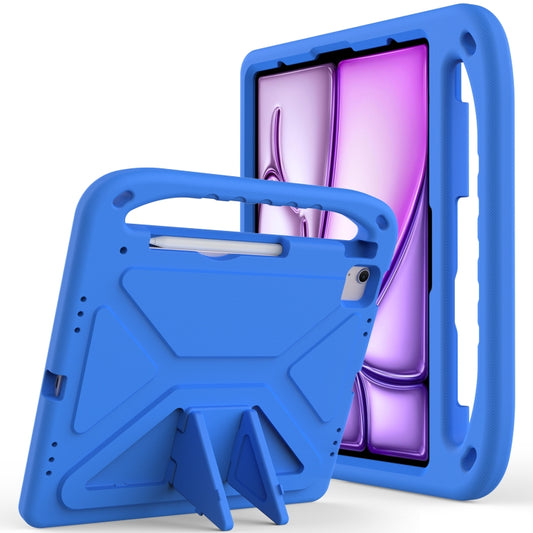 For iPad Air 13 2024 Handle EVA Shockproof Tablet Case with Holder(Blue) - iPad Air 13 2024 Cases by buy2fix | Online Shopping UK | buy2fix