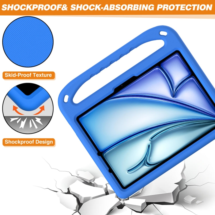 For iPad Air 11 / Pro 11 2024 Handle EVA Shockproof Tablet Case with Holder(Blue) - iPad Air 11 2024 Cases by buy2fix | Online Shopping UK | buy2fix