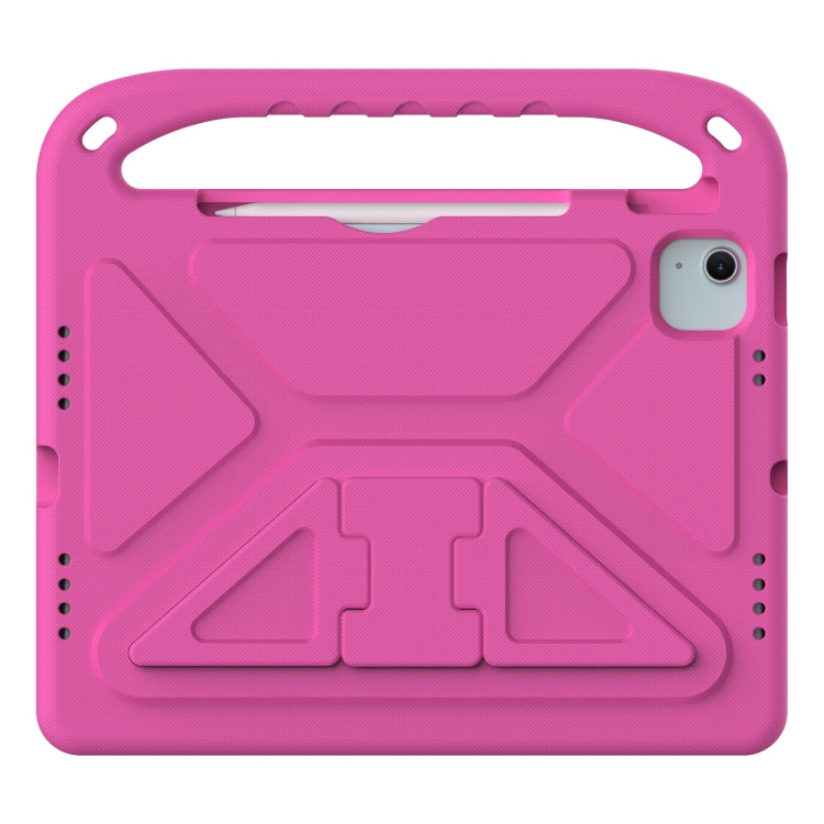 For iPad Air 11 2025 / 2024 / Pro 11 2024 Handle EVA Shockproof Tablet Case with Holder(RoseRed) - iPad Air 11 2025 / 2024 Cases by buy2fix | Online Shopping UK | buy2fix