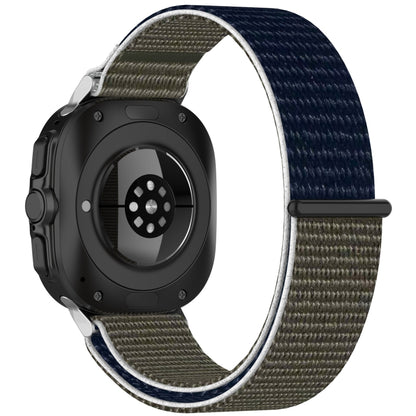 For Samsung Galaxy Watch Ultra 47mm Loop Nylon Hook and Loop Fastener Watch Band(Gray Blue) - Watch Bands by buy2fix | Online Shopping UK | buy2fix