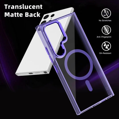 For Samsung Galaxy A16 5G Ice Color Magnetic Series TPU Hybrid Acrylic Magsafe Phone Case(Purple) - Galaxy Phone Cases by buy2fix | Online Shopping UK | buy2fix