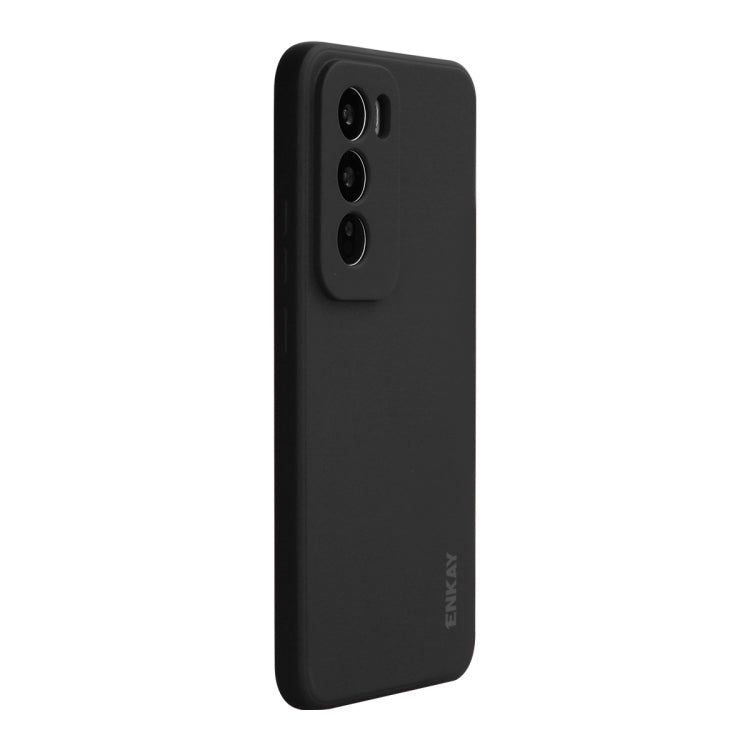 For OPPO Reno12 Pro ENKAY Liquid Silicone Soft Shockproof Phone Case(Black) - Reno12 Pro Cases by ENKAY | Online Shopping UK | buy2fix