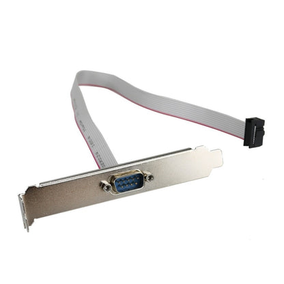 JUNSUNMAY DB9 9Pin Male to IDC 10Pin Female Ribbon Cable RS232 Serial Header Flat Cable, 28cm - RS485 / RS232 Series by JUNSUNMAY | Online Shopping UK | buy2fix