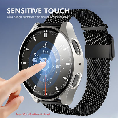 For Samsung Galaxy Watch7 40mm ENKAY Hat-Prince Full Coverage PC + Tempered Glass Film Integrated Watch Case(Transparent) - Watch Cases by ENKAY | Online Shopping UK | buy2fix