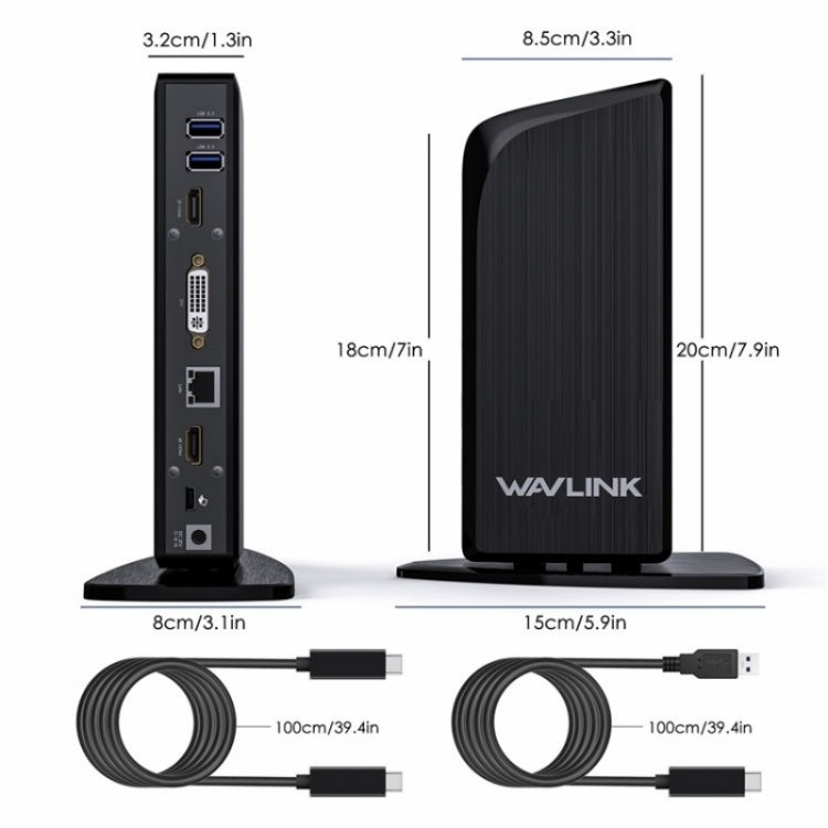 WAVLINK UG39PD1 13 in 1 Type-C Triple Monitors 4K HD Docking Station, Plug:UK Plug - Adapter by WAVLINK | Online Shopping UK | buy2fix