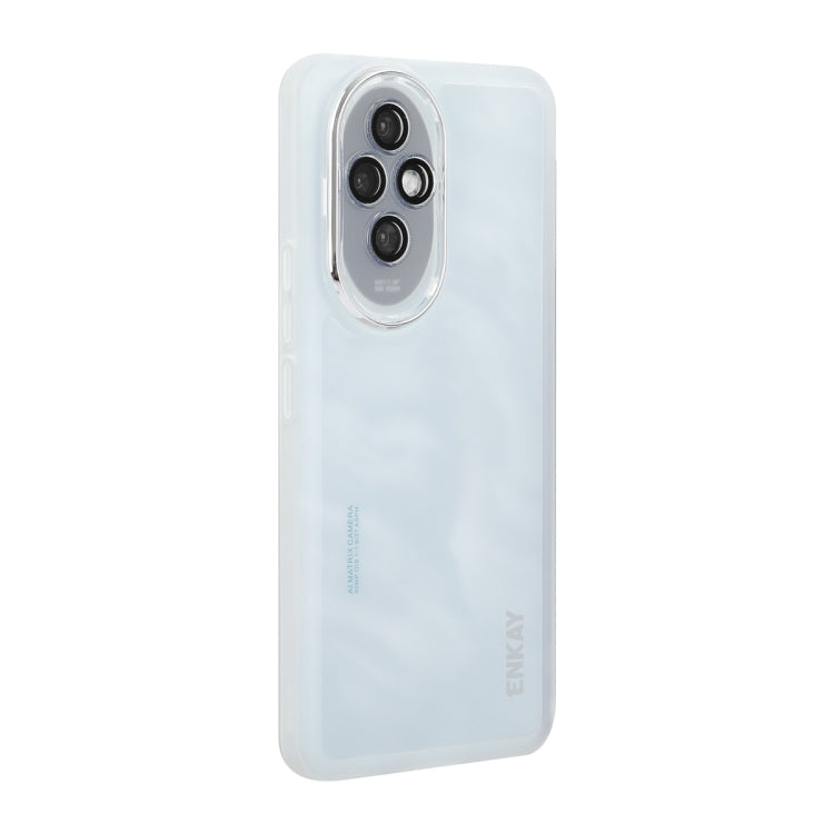 For Honor 200 ENKAY Hat-Prince Translucent Matte TPU Phone Case with Lens Film(White) - Honor Cases by ENKAY | Online Shopping UK | buy2fix